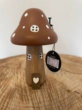 Load image into Gallery viewer, Wooden Mushroom House.
