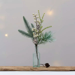 White Berry & Fircone Sprig