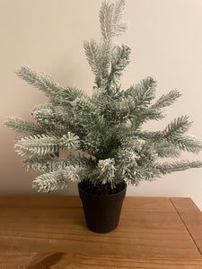 Potted Snowy Indoor Tree