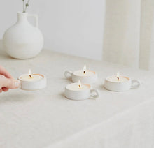 Load image into Gallery viewer, Zesty Lemons Set of 4 Scandi Ceramic Lemon &amp; Lavender Tealights
