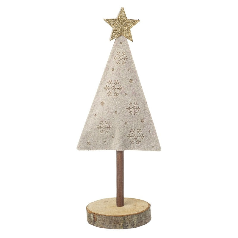 Snowflake Felt Tree With Gold Star