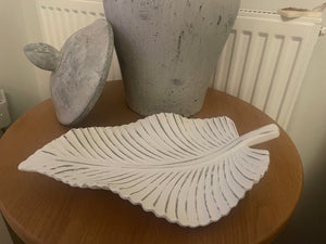 White Leaf Shaped Dish