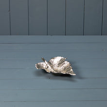 Load image into Gallery viewer, Silver metal leaf dish or tealight.
