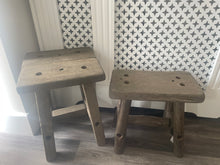 Load image into Gallery viewer, Rustic Wooden Stool
