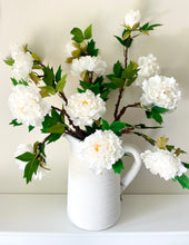 Load image into Gallery viewer, Artificial Peony Spray With three flowers &amp; one bud.
