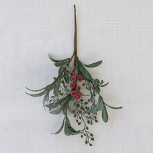 Load image into Gallery viewer, 🎄Iced Red Berry Sprig with Frosted Leaves
