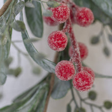 Load image into Gallery viewer, 🎄Iced Red Berry Sprig with Frosted Leaves
