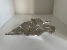 Load image into Gallery viewer, Silver metal leaf dish or tealight.
