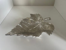 Load image into Gallery viewer, Silver metal leaf dish or tealight.
