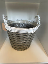 Load image into Gallery viewer, 🎄 Grey And White Wicker Basket
