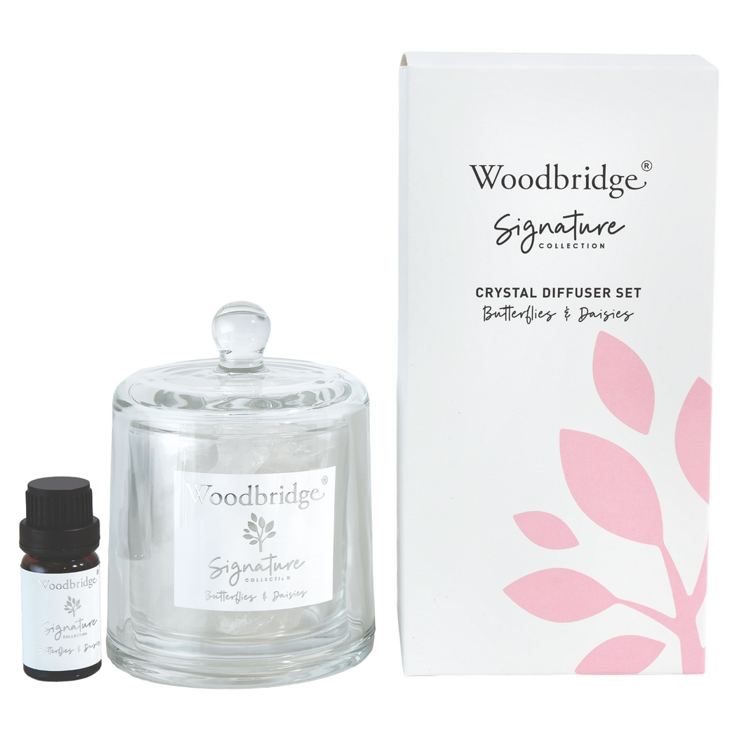 Butterflies & Daisies Crystal Oil Diffuser by Woodbridge