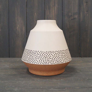 Earthy Dotty Bamboo Skandi Vase