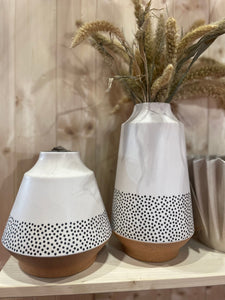 Earthy Dotty Bamboo Skandi Vase