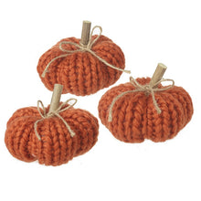 Load image into Gallery viewer, Wool Knitted Pumpkins Set Of 3
