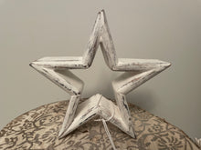 Load image into Gallery viewer, 🎄 Distressed White Mango Wood Star
