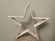 Load image into Gallery viewer, 🎄 Distressed White Mango Wood Star
